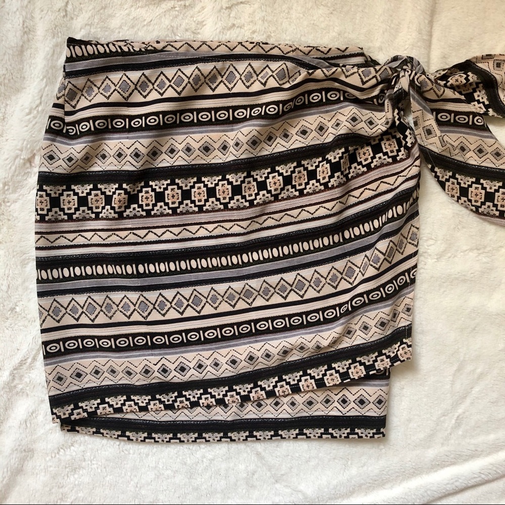 Italian Wrap Mini Skirt